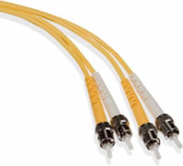 Economy Fiber Optic Patch Cord, 9/125 µm Single-Mode OS2, ST-ST, 1 Meter