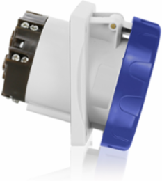 63 Amp International Configuration Panel Mounting Inlet, 200-250 Volt, IP66/67