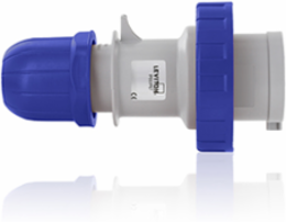 Industrial Grade Panel Mount Inlet, 16 Amp, 200-250 Volt, 3 Pole, IP66/IP67, Blue