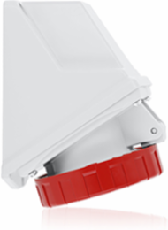Industrial Grade 16 Amp 440-460 VAC Watertight Socket Outlet, IP66/IP67, Red