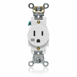 Weather-Resistant Single Receptacle 15 Amp 125 Volt NEMA 5-15R
