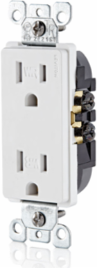 15 Amp Decora Weather and Tamper-Resistant Duplex Outlet, 125 Volt, NEMA 5-15R