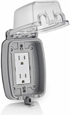 15 Amp Decora Weather and Tamper-Resistant Duplex Outlet, 125 Volt, NEMA 5-15R