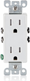 15 Amp Decora Weather and Tamper-Resistant Duplex Outlet, 125 Volt, NEMA 5-15R