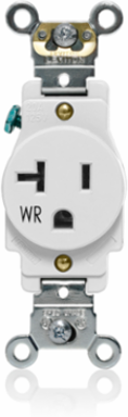 Weather-Resistant Single Receptacle 20 Amp 125 Volt NEMA 5-20R