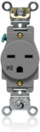 Weather-Resistant Single Receptacle, 15 Amp, 250 Volt, NEMA 6-15R