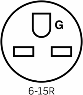 Weather-Resistant 15 Amp 250 Volt Tamper-Resistant Single Receptacle, Black