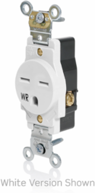 Weather-Resistant Single Receptacle 15 Amp 250 Volt NEMA 6-15R