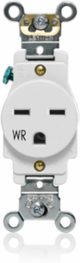 Weather-Resistant Single Receptacle 15 Amp 250 Volt NEMA 6-15R