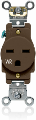 15 Amp 250 Volt Decora Plus Duplex Receptacle, Heavy-Duty Industrial Grade