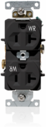 Weather-Resistant Duplex Receptacle 20 Amp 125 Volt, Heavy-Duty Industrial Grade