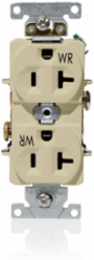 Weather-Resistant Duplex Receptacle 20 Amp 125 Volt, Heavy-Duty Industrial Grade