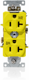 Heavy-Duty Duplex Receptacle Outlet, 20 Amp 125 Volt, Weather-Resistant, Self-Grounding
