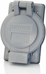 Weatherproof Cover, 1-Gang, 2.25 Inch Diameter, IP64, NEMA 3R, Gray