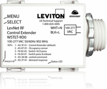 LevNet RF Control Transmitter 902 MHz, White, Threaded Mount