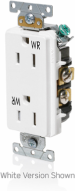 Decora Plus 15 Amp Weather and Tamper-Resistant Duplex Receptacle, 125 Volt