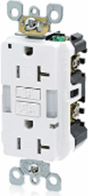 SmartlockPro Slim GFCI Receptacle, 20 Amp, 125 Volt, Tamper-Resistant, White