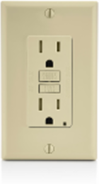 20 Amp Tamper-Resistant SmartlockPro Slim GFCI Receptacle, 125 Volt, Ivory