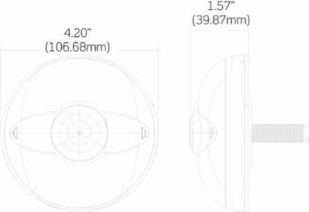Wireless Occupancy Sensor, Ceiling Mount, 450 Sq Ft, PIR, 4.20 Inch Width