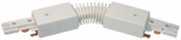White Flexible L Connector for Track Systems, 180° Angle