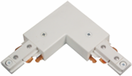 Black L Power Feed Connector for Track Lighting, Color Black