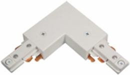 Silver L Power Feed Connector for Track Sections at 90°, Color Silver