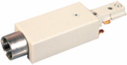 White Live End Conduit Feed with 7/8 Inch Knockout