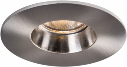 Brushed Nickel 2 Inch Round Fixed Recessed Light, 7W, 90 CRI, 27-50K CCT
