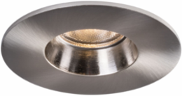 Brushed Nickel 2 Inch Round Fixed Recessed Light, 7W, 90 CRI, 27-50K CCT