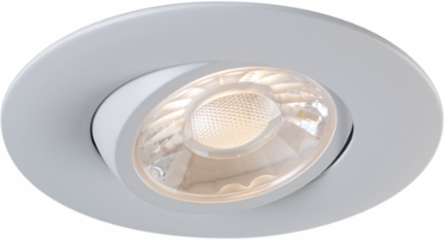White LUNA 3 Inch Round Gimbal Downlight, 90 CRI, 7W, 520 Lumens