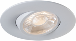 White LUNA 3 Inch Round Gimbal Downlight, 90 CRI, 7W, 520 Lumens