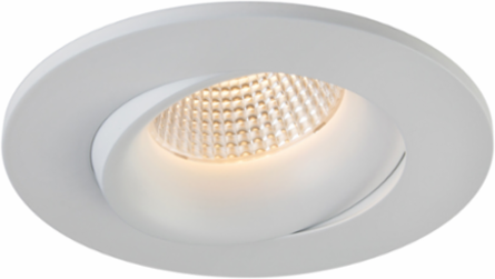 Brushed Nickel LUNA 3.5 Inch Round Gimbal Downlight, 12W, 90 CRI, 27-50K Selectable CCT