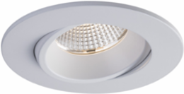 White LUNA 3.5 Inch Regressed Gimbal Downlight, 12W, 90 CRI, 850 Lumens