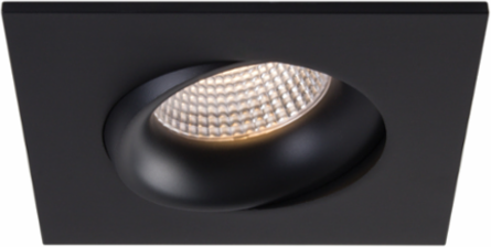 Black LUNA 3.5 Inch Gimbal Downlight, 90 CRI, 12W, 27-50K CCT