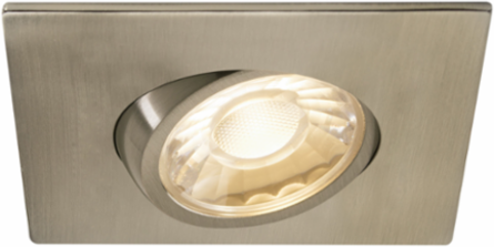 Brushed Nickel 3 Inch Gimbal Downlight, 90 CRI, 7W, Wet Location