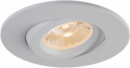 Brushed Nickel 4 Inch Round Gimbal Downlight, 90 CRI, 27-50K CCT, 12W