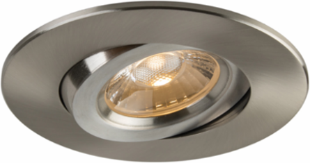Brushed Nickel 4 Inch Round Gimbal Downlight, 12W, 90 CRI, DTW CCT