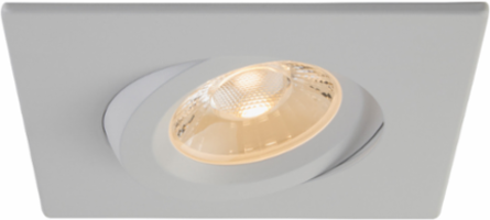 Brushed Nickel 4 Inch Square Gimbal Downlight, 90 CRI, 12W, 27-50K CCT