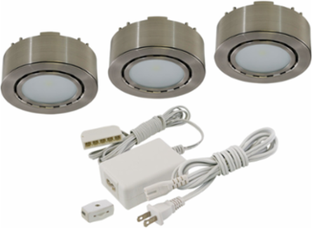 3 LED PUCK LIGHT KIT 12V, 2W
