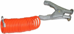 REB HAND CLAMP, 10' 1/8 COILED CABLE, LE-18C 5/16 LUG TERMINAL
