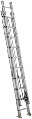 20 Foot Aluminum Extension Ladder, Type IAA, 375 lb Capacity