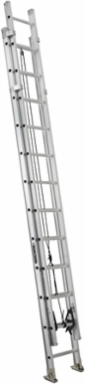24 Foot Aluminum Extension Ladder, Type IAA, 375 lb Load Capacity
