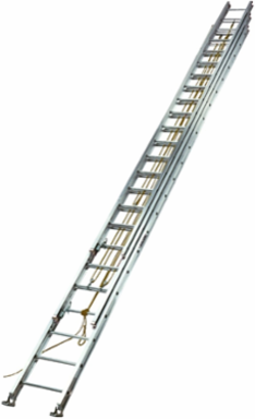 60-Foot Aluminum Extension Ladder, Type I, 250 lbs Load Capacity, Round Rungs