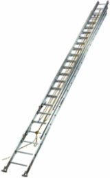 60-Foot Aluminum Extension Ladder, Type I, 250 lbs Load Capacity, Round Rungs