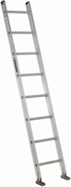 8 Foot Aluminum Extension Ladder, Type IA, 300 lbs Capacity
