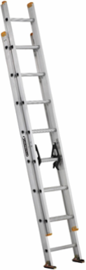 16 Foot Aluminum Extension Ladder, Type I, 250 lb Load Capacity