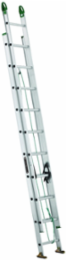 20 Foot Aluminum Extension Ladder, Type II, 225 lb Load Capacity