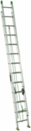 24 Foot Aluminum Extension Ladder, Type II, 225 lb Load Capacity
