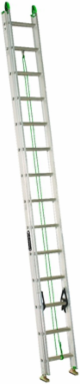 28-Foot Aluminum Extension Ladder, Type II, 225 lb Load Capacity