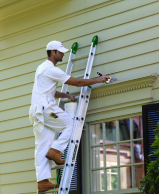 40 Foot Aluminum Extension Ladder, Type II, 225 lb Load Capacity, D-Rung